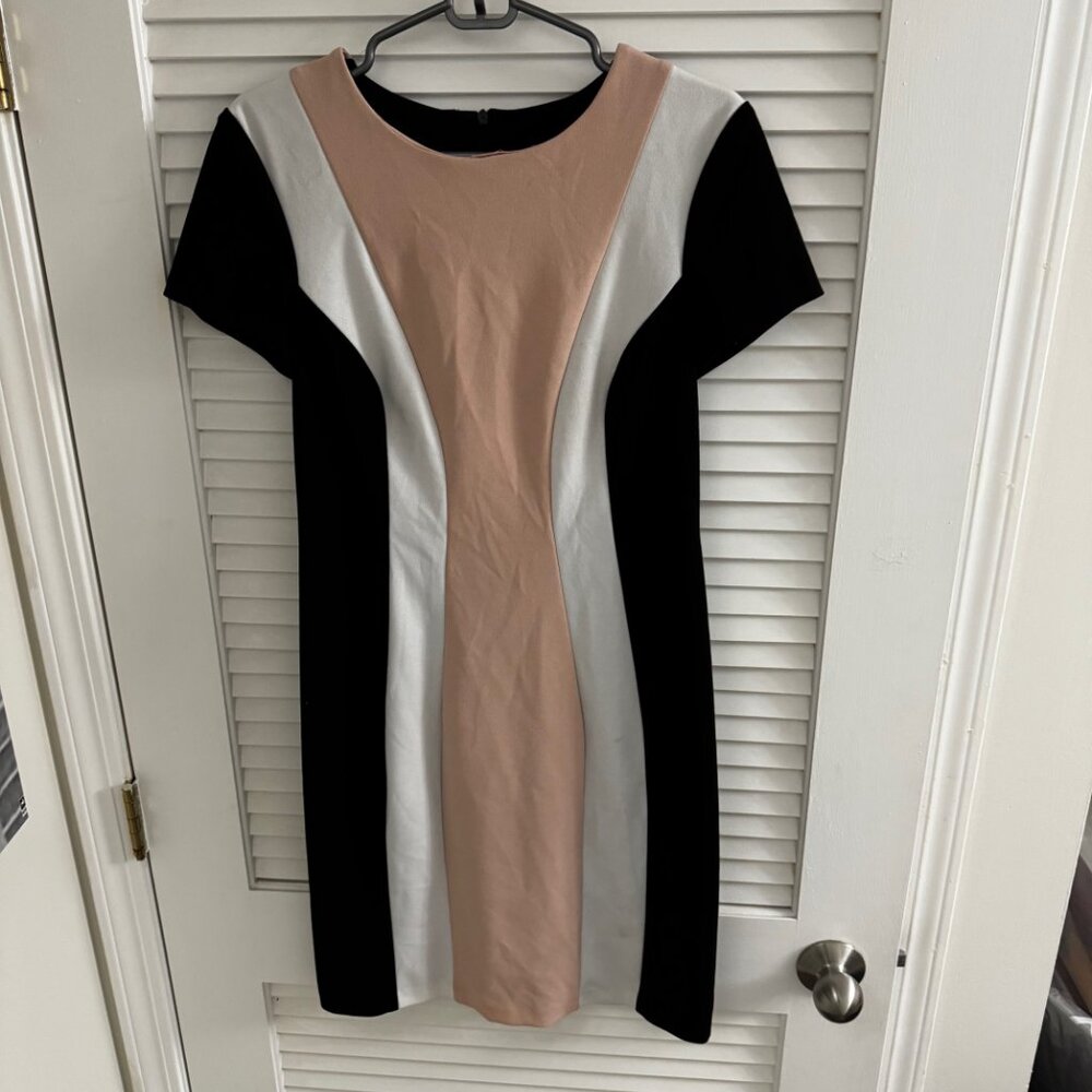 Black, Pink & White Dress by connected Apparel